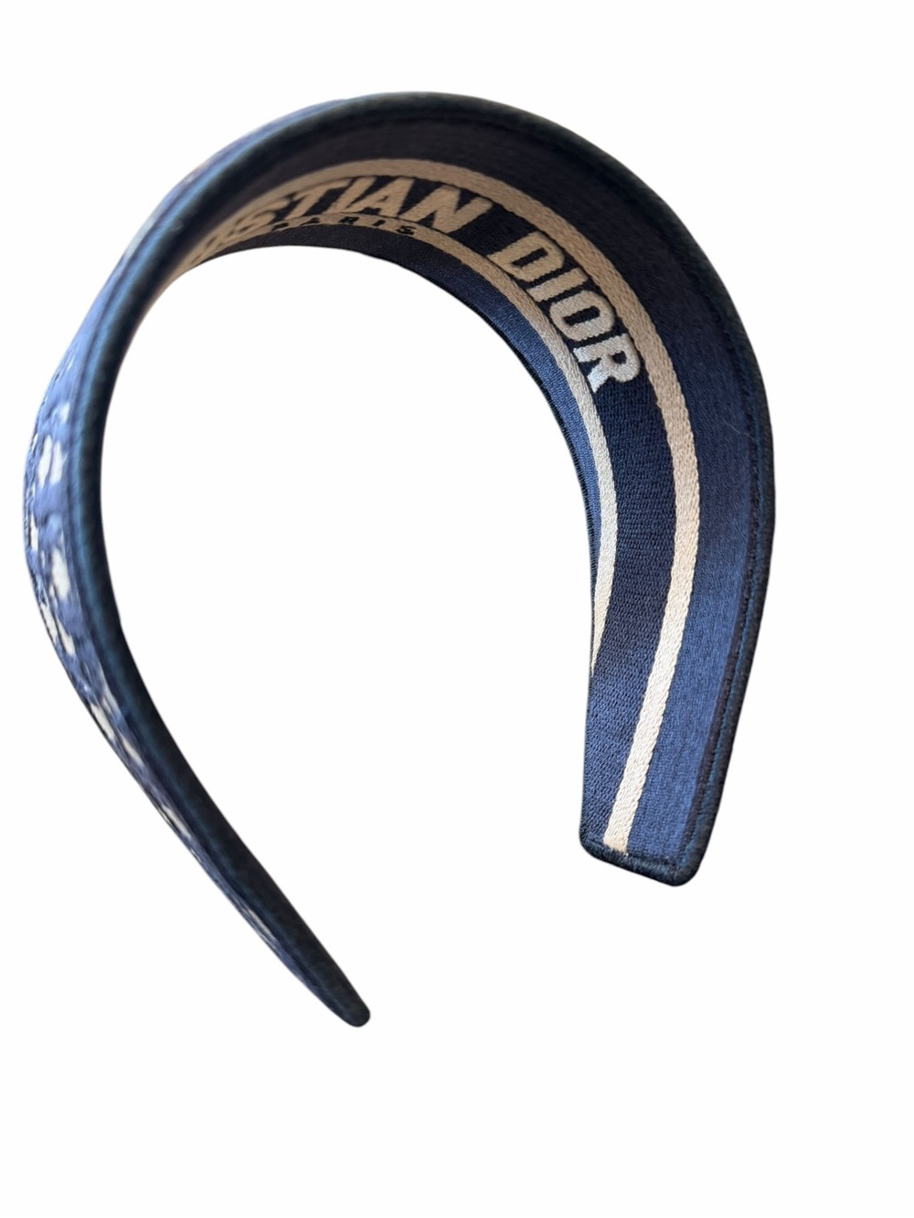 Dior Oblique Headband canvas Navy Blue - Picture 5 of 10